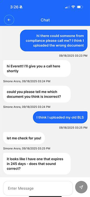 Nexus Mobile App Shift Management