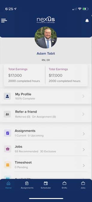 Nexus Mobile App User Profile